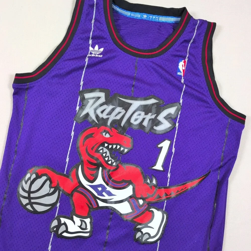 Adidas Tracy McGrady Toronto Raptors Purple Jersey L Hardwood Classics 1997-98